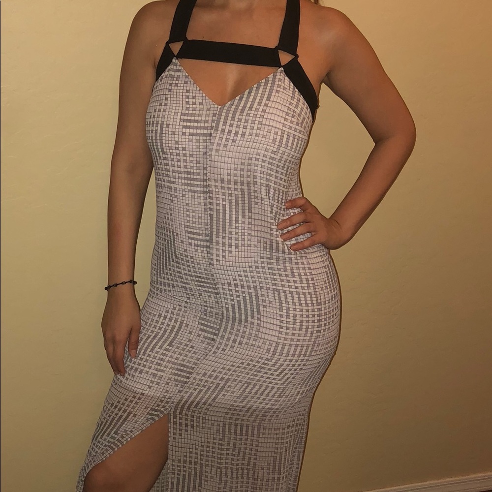 Lavender pattern maxi dress